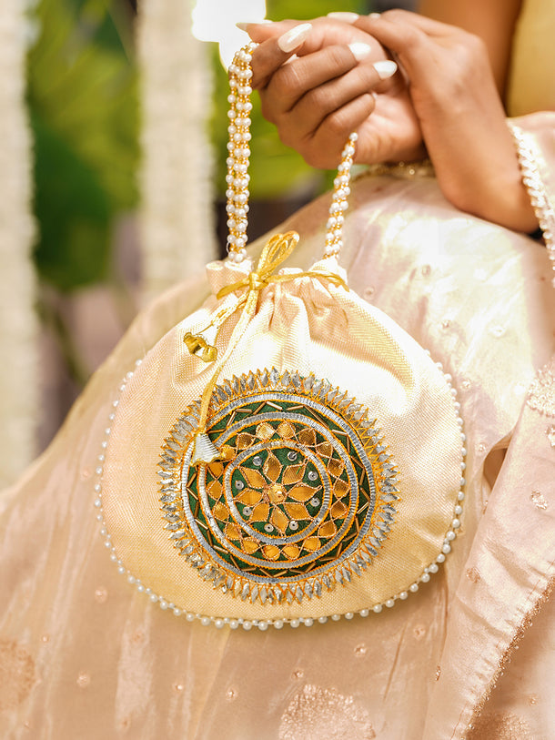 Festive Ready Green Potli Bag