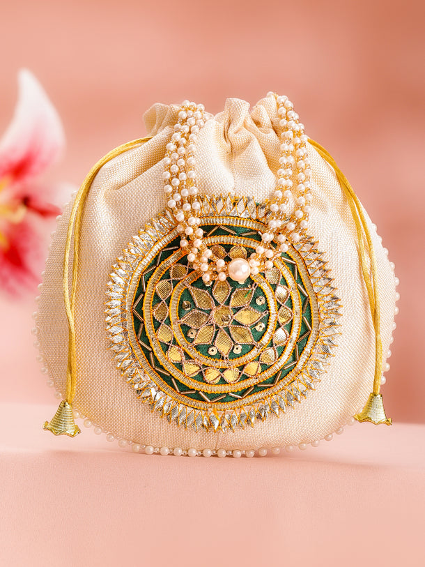 Festive Ready Green Potli Bag