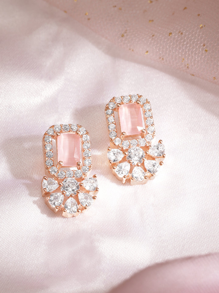 Everyday Pastel Blush Floral Stud Earrings