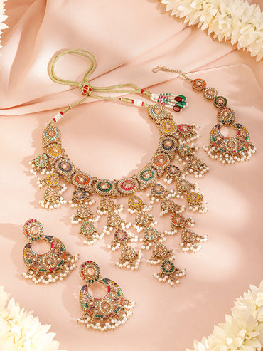 Garden of Colours Kundan Necklace Set