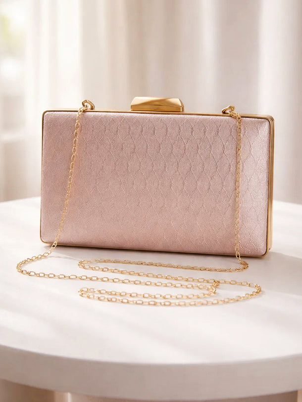 Festive Shine Gold Frame Clutch