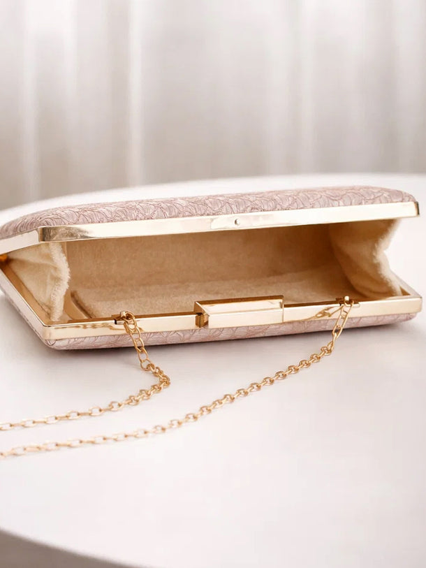 Festive Shine Gold Frame Clutch