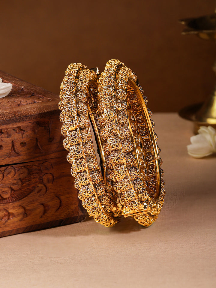 rubans LUXURY Set of 2 Gold-Plated Bangles