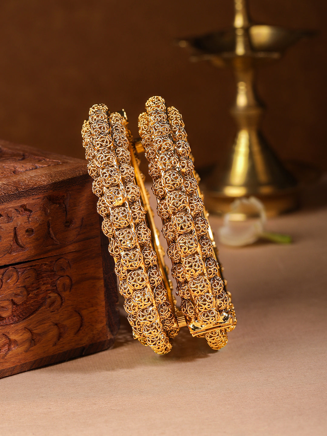 rubans LUXURY Set of 2 Gold-Plated Bangles