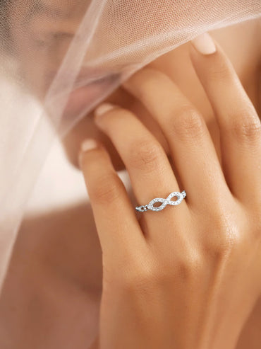 925 Fine Silver Infinity Charm Ring