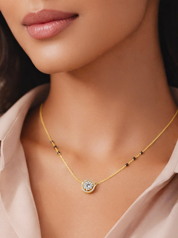 925 Fine  Silver Celestial Charm Mangalsutra