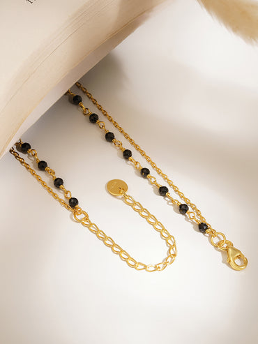 925 Fine  Silver Infinity Double Chain Mangalsutra