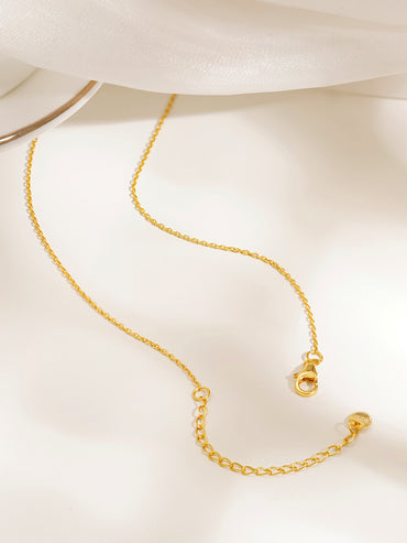 925 Fine Silver Sparkling Star Charm Necklace