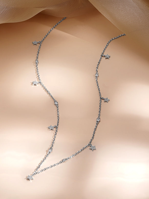 925 Fine Silver Celestial Star Necklace