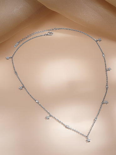 925 Fine Silver Celestial Star Necklace