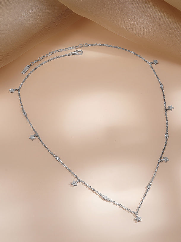 925 Fine Silver Celestial Star Necklace