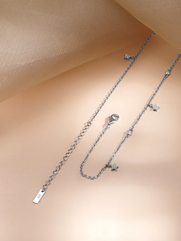 925 Fine Silver Celestial Star Necklace