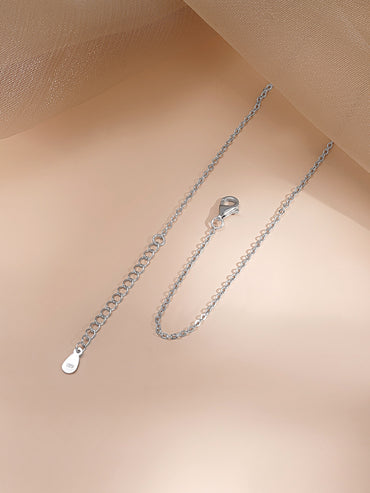 925 Fine Silver Timeless Pearl Charm Necklace