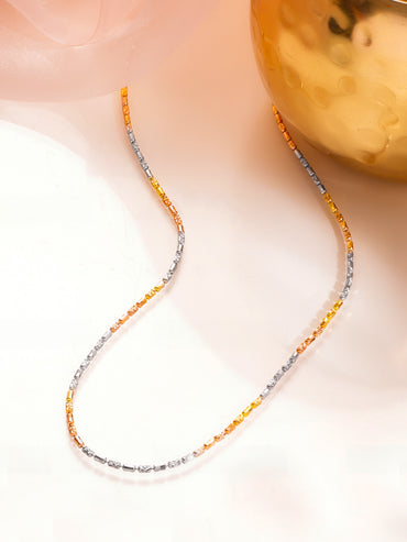 925 Fine Silver Classic Dual Tone Necklace