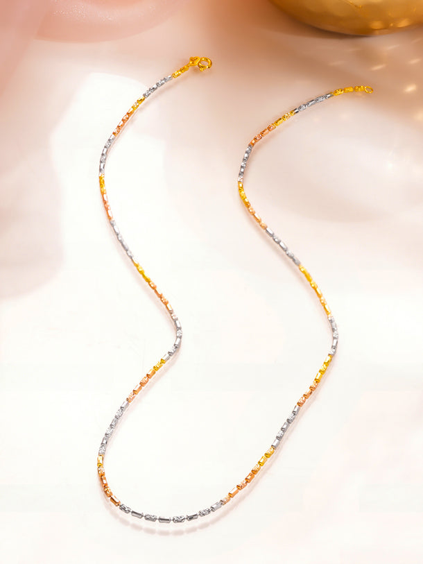 925 Fine Silver Classic Dual Tone Necklace