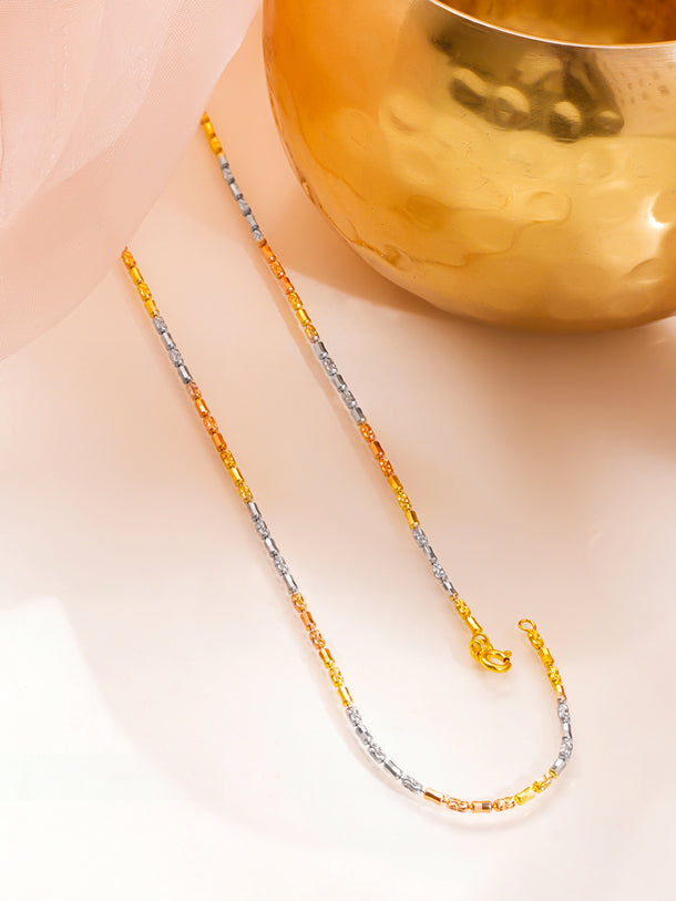 925 Fine Silver Classic Dual Tone Necklace