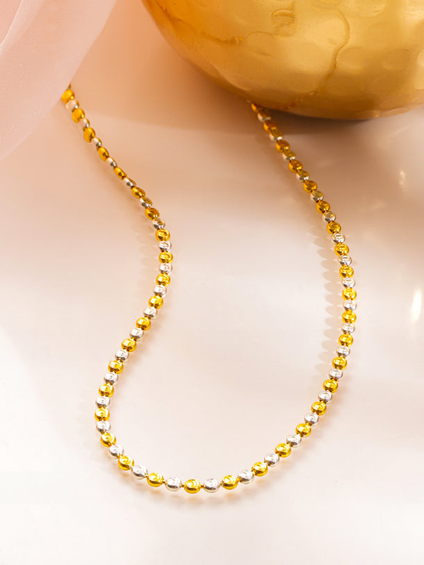 925 Fine Silver Dual Bead Necklace