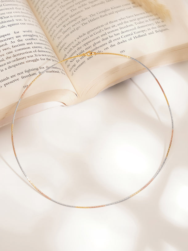 925 Fine Silver Sleek Choker Necklace