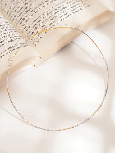 925 Fine Silver Sleek Choker Necklace