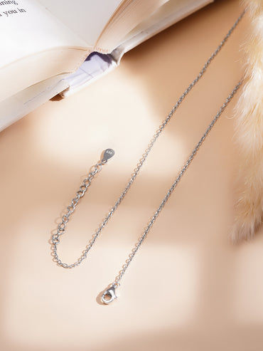 925 Fine Silver Bloom Diamond Pendant Necklace