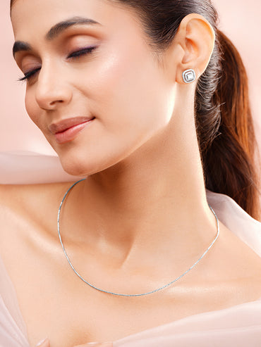 925 Fine Silver Minimal Spark Choker Set
