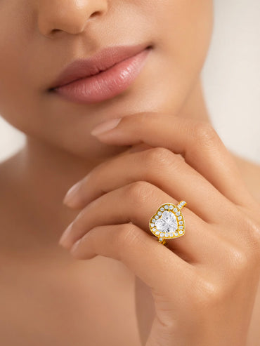 925 Fine  Silver Eternal Heart Ring