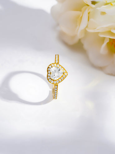 925 Fine  Silver Eternal Heart Ring