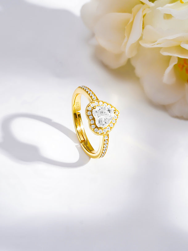 925 Fine  Silver Eternal Heart Ring