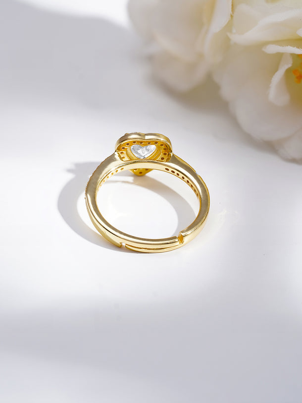 925 Fine  Silver Eternal Heart Ring