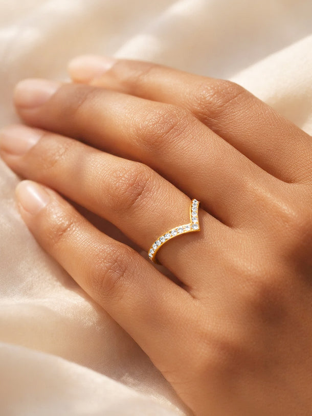 925 Fine  Silver Royal Chevron Band