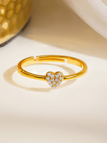 925 Fine  Silver Mini Heart Love Ring