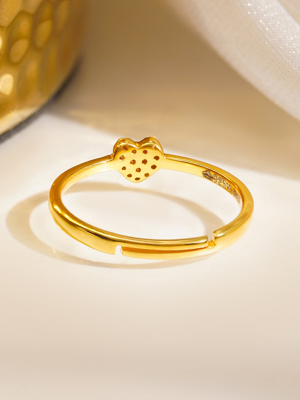 925 Fine  Silver Mini Heart Love Ring