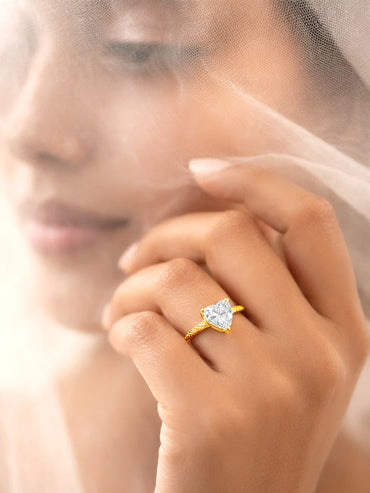 925 Fine  Silver Classic Solitaire Ring