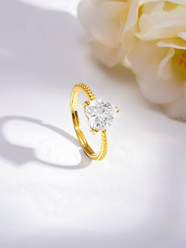 925 Fine  Silver Classic Solitaire Ring