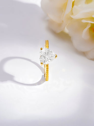 925 Fine  Silver Classic Solitaire Ring