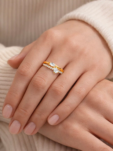 925 Fine  Silver Diamond Shine Statement Ring