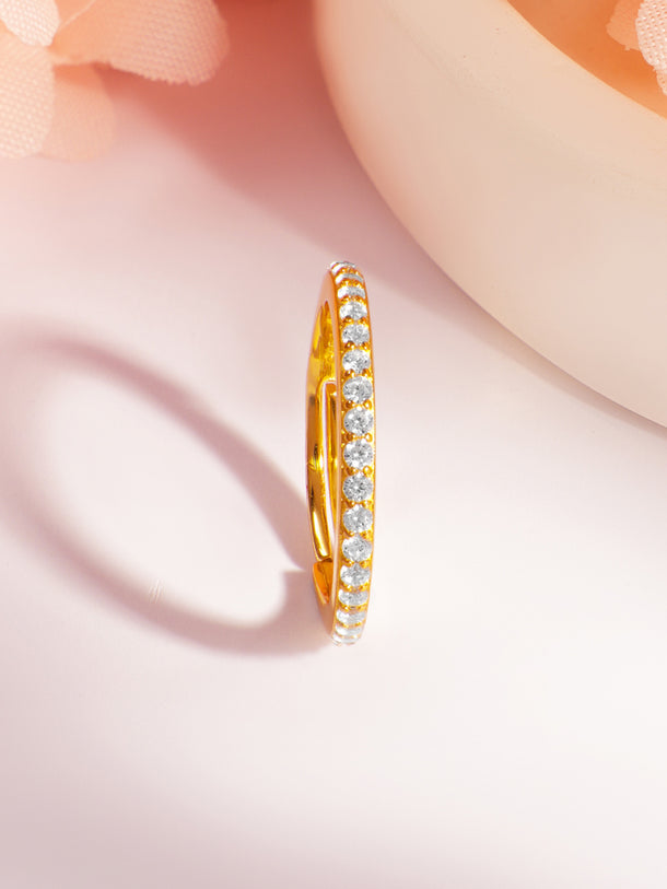 925 Fine  Silver Glitter Glow Elegant Band