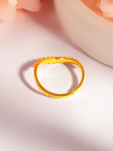 925 Fine  Silver Green Crystal Glow Ring