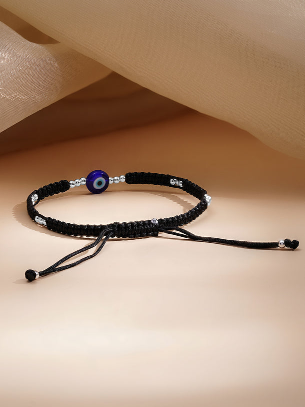 925 Fine Silver Evil Eye Adjustable Bracelet