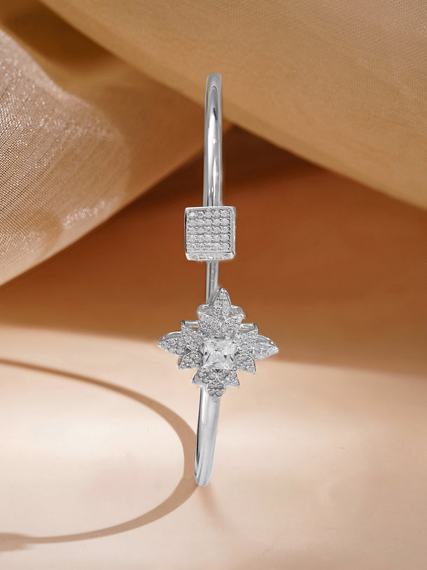 925 Fine Silver Crystal Bloom Bracelet