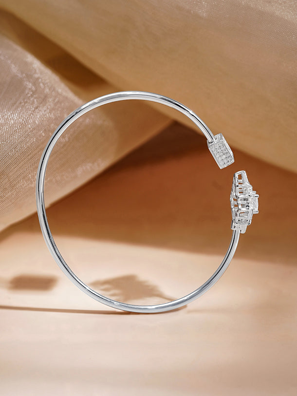 925 Fine Silver Crystal Bloom Bracelet
