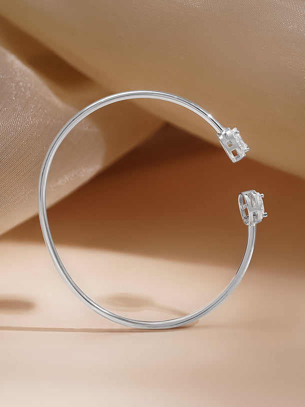 925 Fine Silver Twin Crystal Spark Bracelet