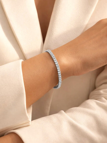 925 Fine Silver Classic Tennis Bracelet