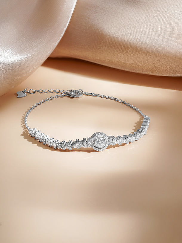 925 Fine Silver Solitaire Glow Bracelet