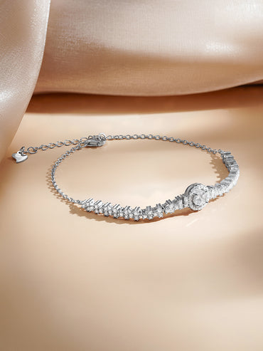 925 Fine Silver Solitaire Glow Bracelet
