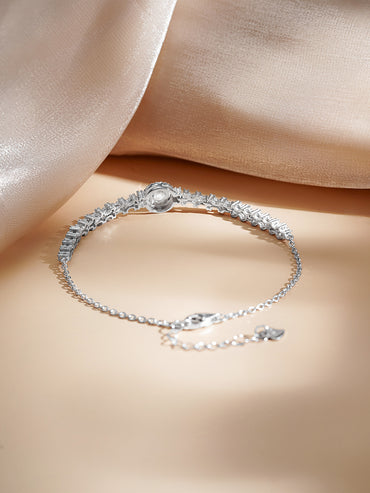 925 Fine Silver Solitaire Glow Bracelet