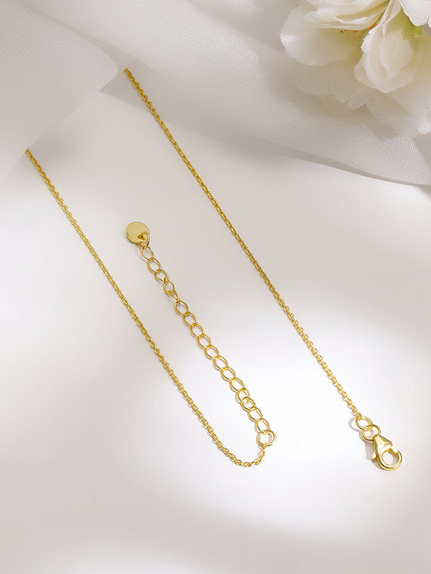 925 Silver Gold Plated Emerald & Baguette Crystal Y Drop Necklace
