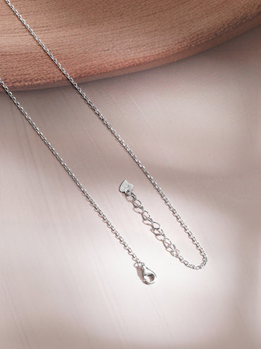 925 Fine Silver Crystal Celestial Star Drop Chain Necklace