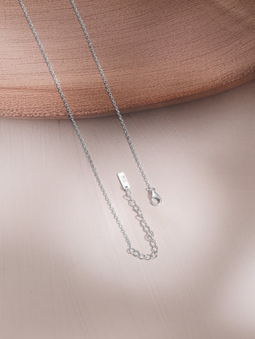 925 Fine Silver Cubic Zirconia Drop Chain Necklace