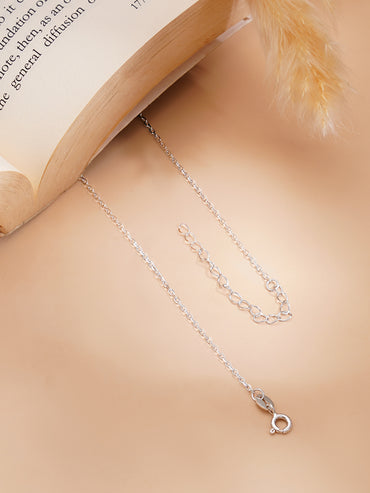 925 Fine Silver Rhodium Plated Emerald AD Circle Charm Pendant Necklace